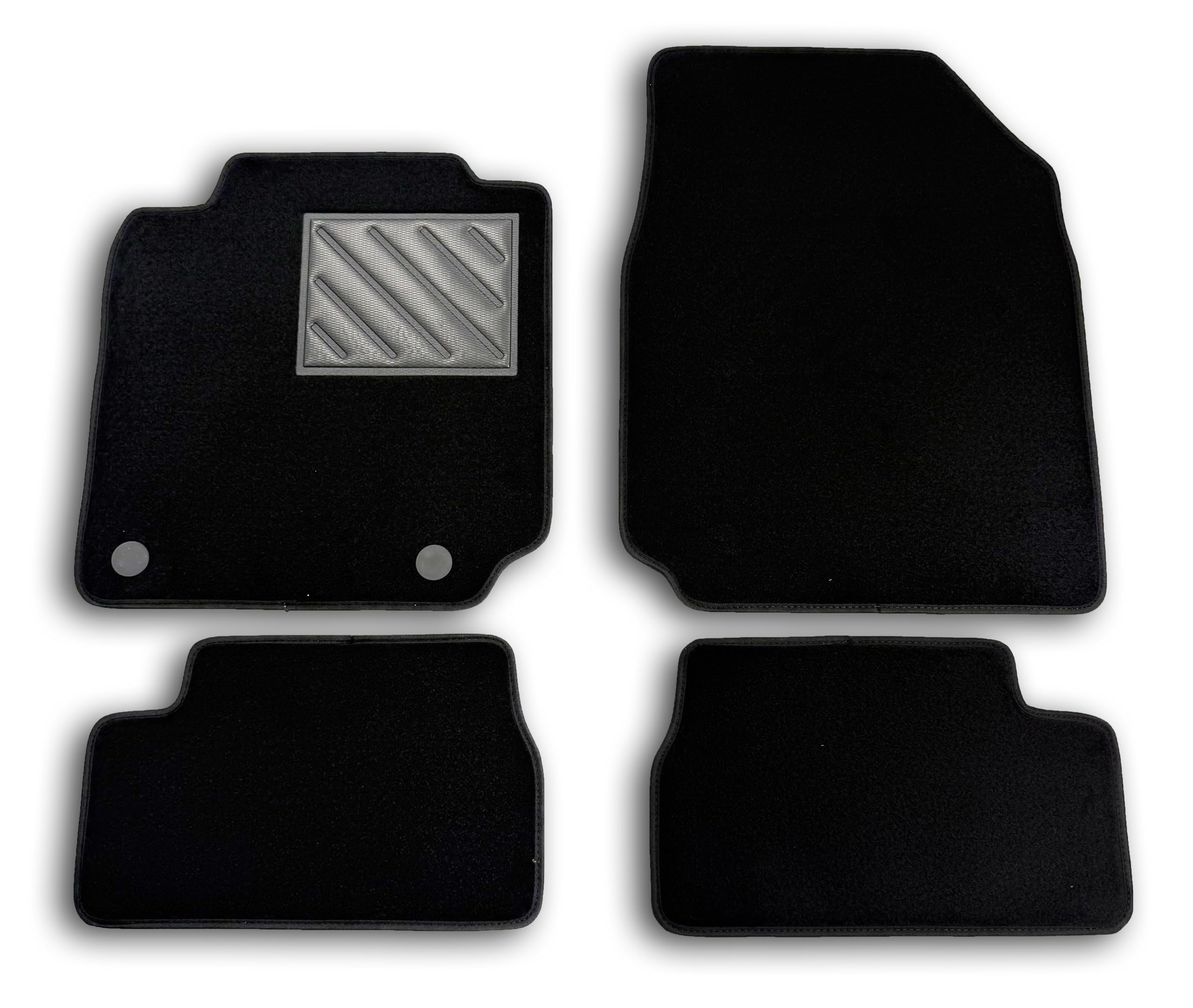 Tappetini per Nissan Micra K12 (2002-2010) Su misura, antiscivolo, battitacco in gomma rinforzata