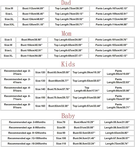 Miniatura 6 de JEGULV Pijamas de Feliz Navidad 2024 para la familia, conjuntos a juego, ropa de dormir de Navidad, ropa de dormir divertida con estampado de Papá