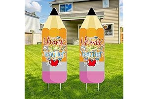 Large Teacher Appreciation Yard Signs for School Campus, Classroom Decorations