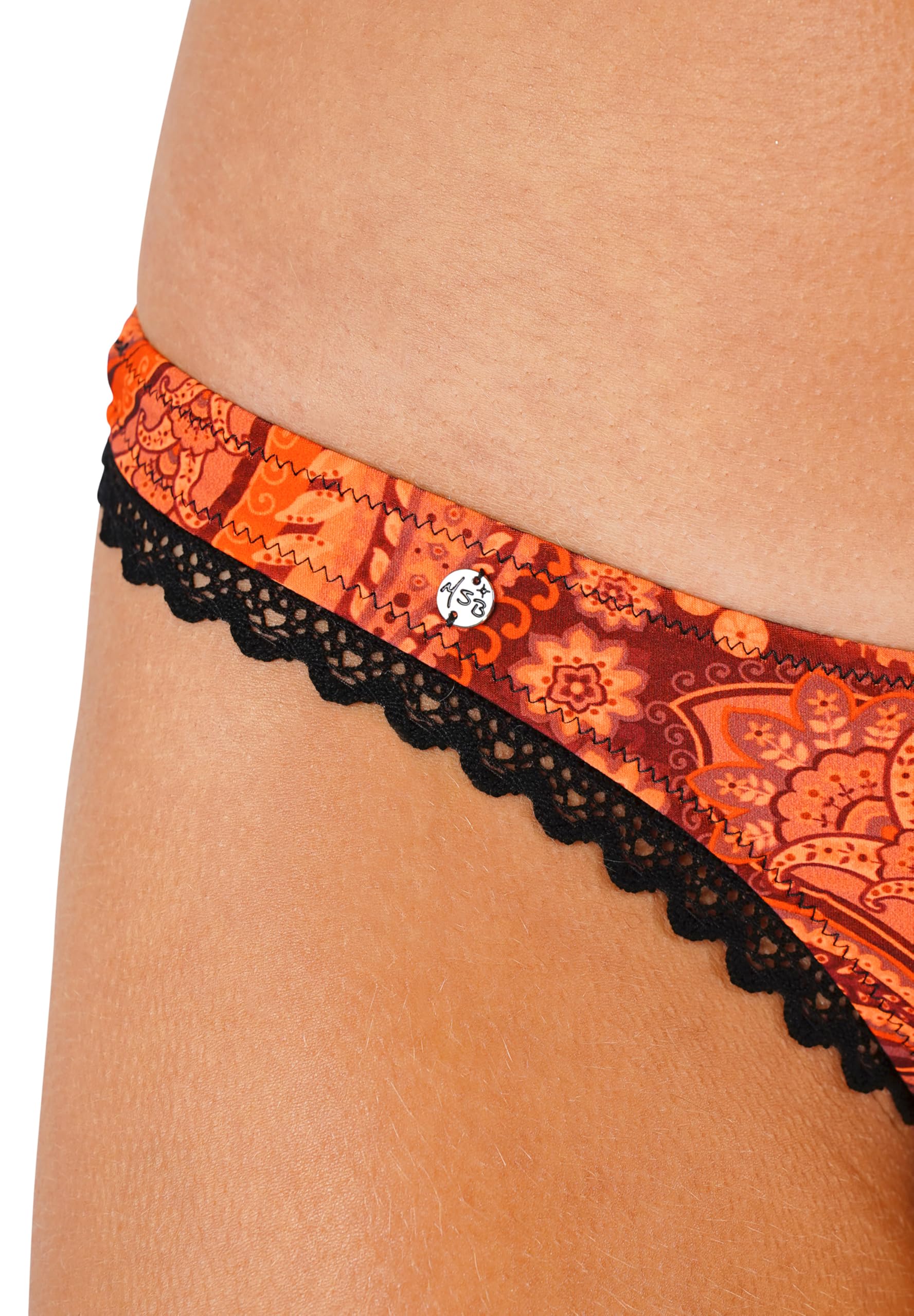 my sexy bikini - Maillot de Bain Tanga Bikini brésilien - Scilly - Violet Blanc Orange Noir Bleu Rose