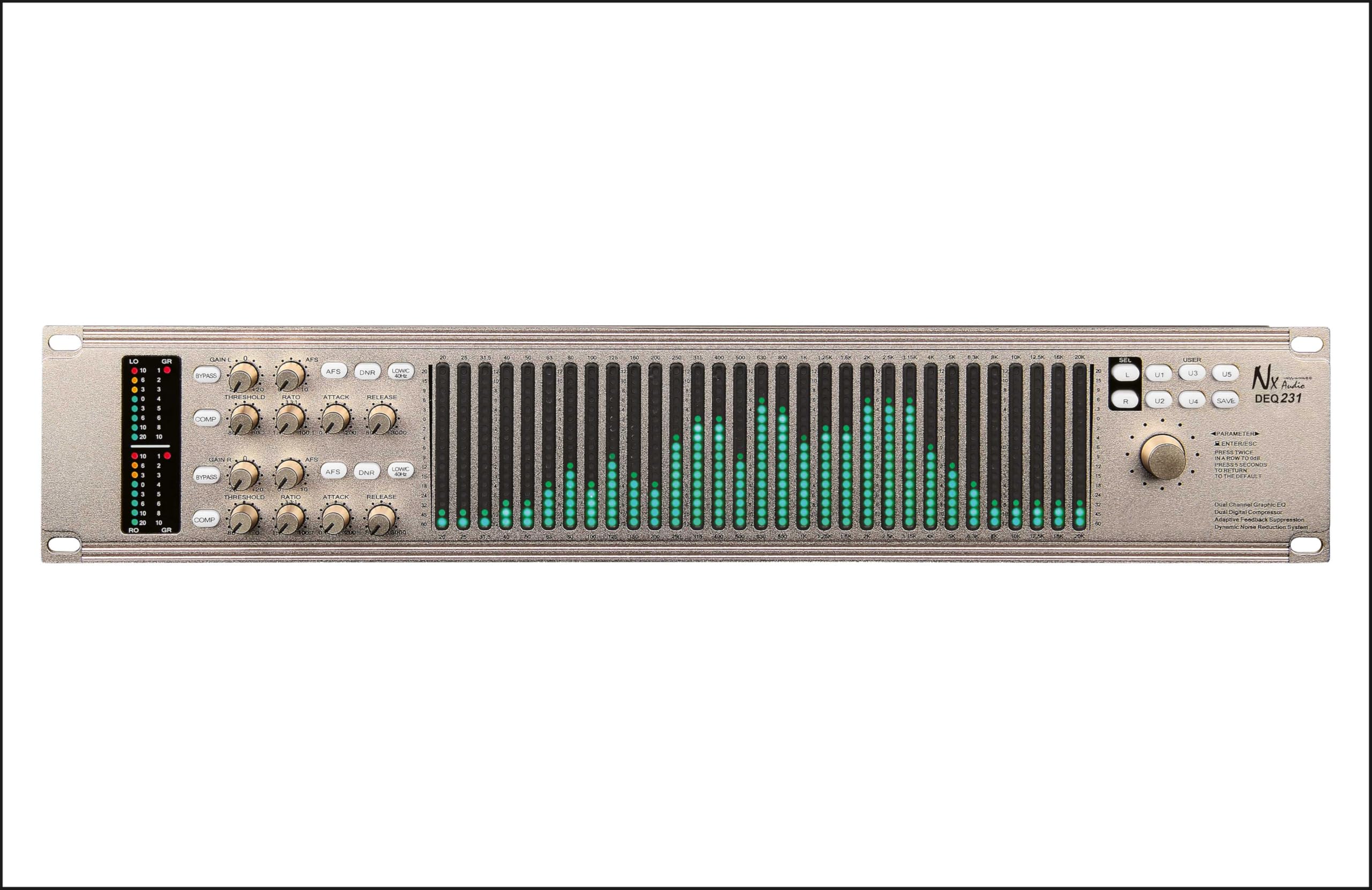 EQUALIZER PROFESSIONAL AUDIO SYSTEM 本体 Nx Audio DEQ231 Stereo Digital Graphic Equalizer with Built-in