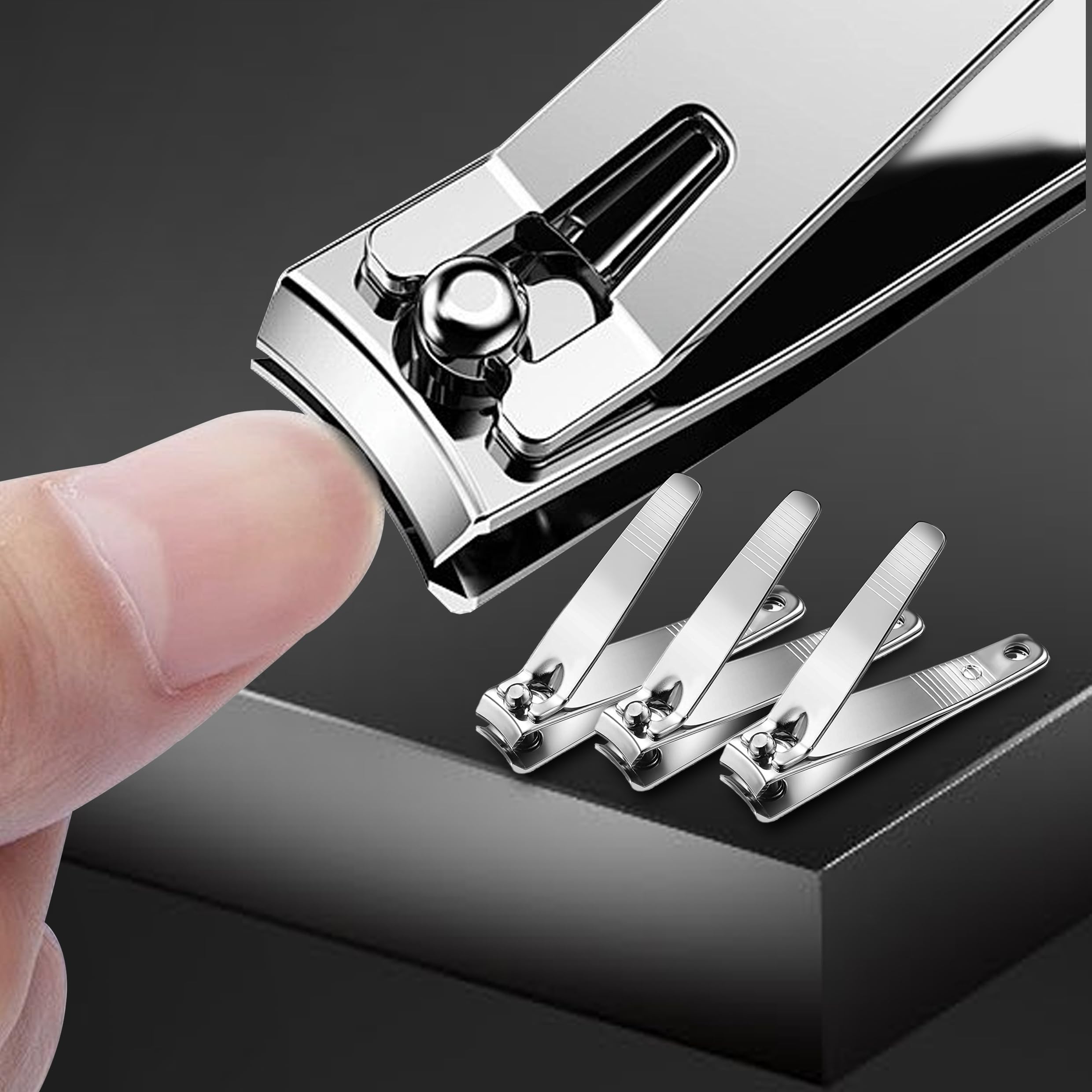 Paquete de 20 cortaúñas rectos a granel, cortaúñas de punta afilada, cortaúñas de uñas y pies a granel, suministros de uñas, herramientas de manicura para mujeres, hombres, adultos, cuidado sin hogar