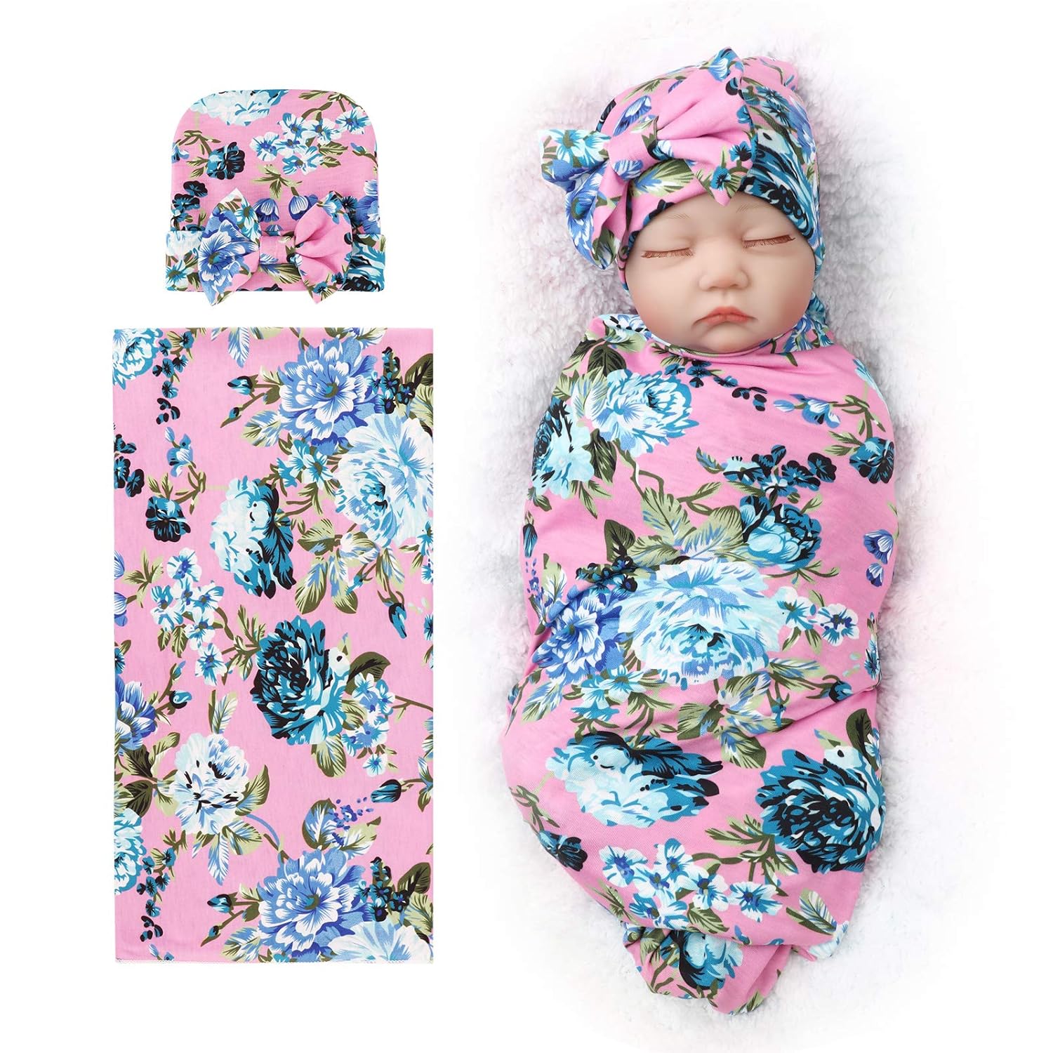 Comprar DRESHOW BQUBO Newborn Floral Receiving Blankets Newborn Baby