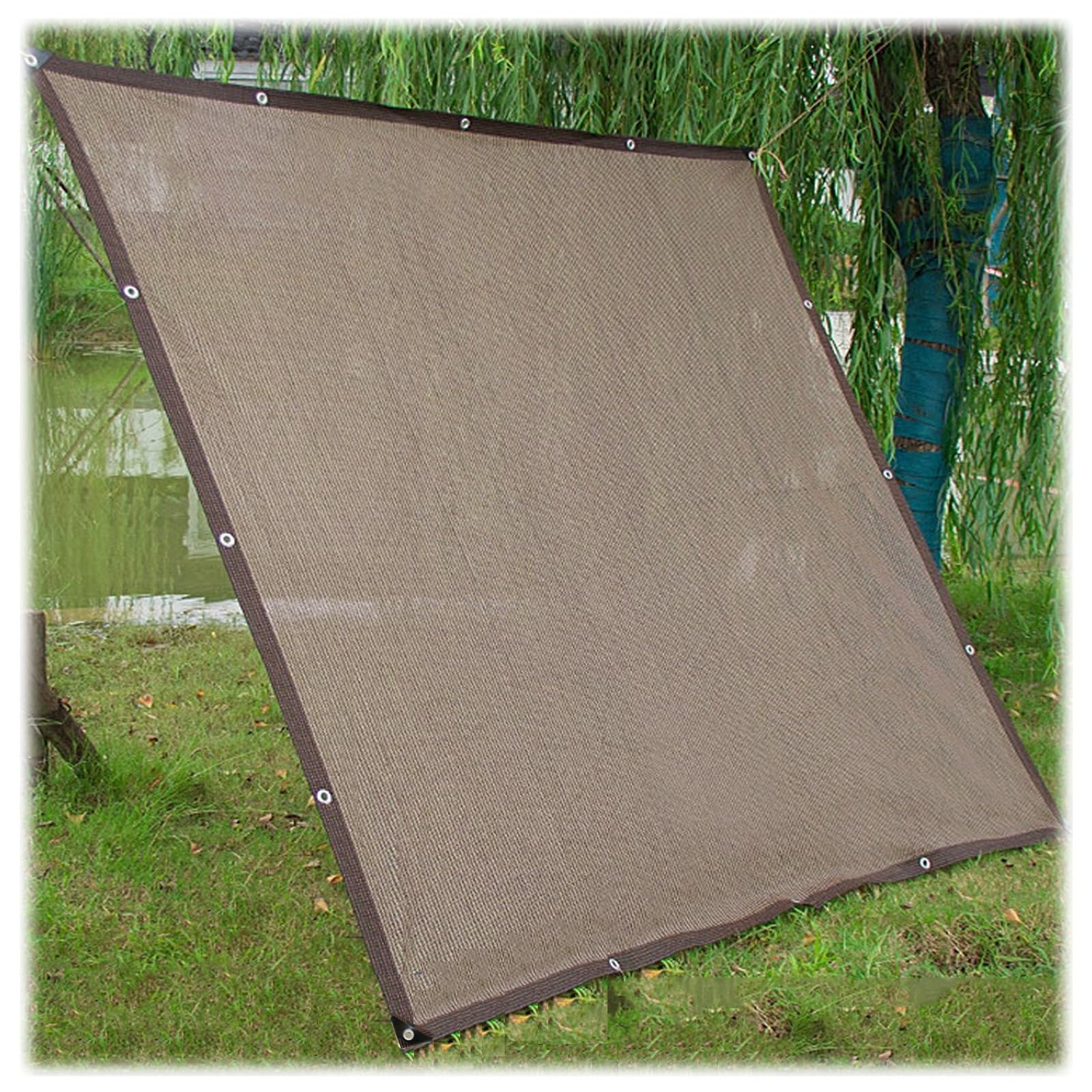 Tela de malla transpirable con 90 % de protección UV, para balcón, jardín y césped, fácil de colgar, 6 x 10 m, solución de parasol