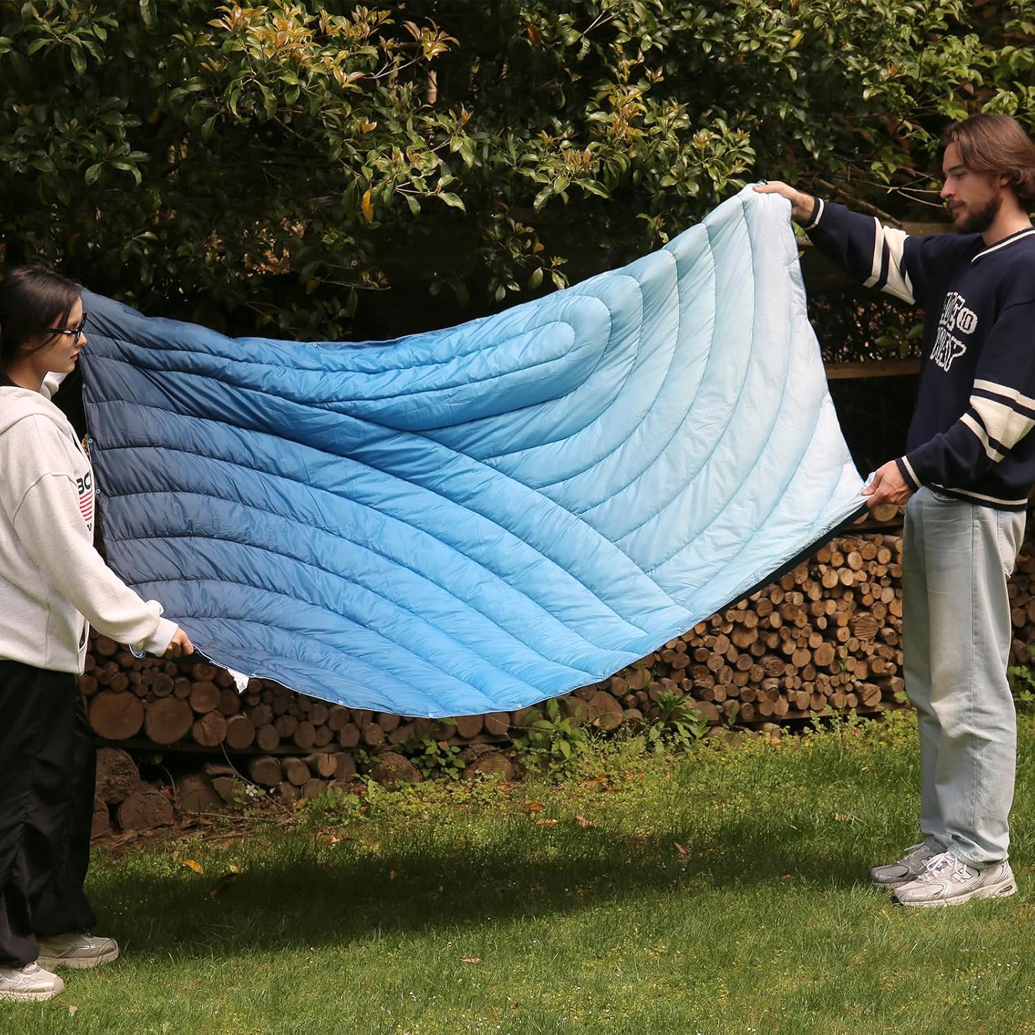 Camping Blanket,Puffy Blanket Lightweight Packable Camping Blanket Outdoor Blanket for Camping,Traveling, Stadium, Hiking, Picnics - Image 5