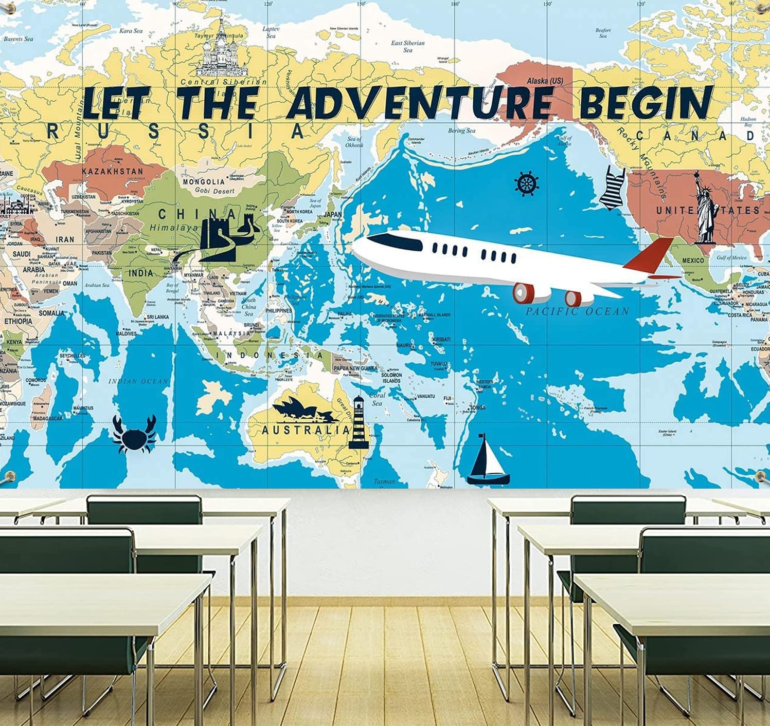 Kreatwow Laissez L'aventure Commencer Bannière Voyage Décorations De