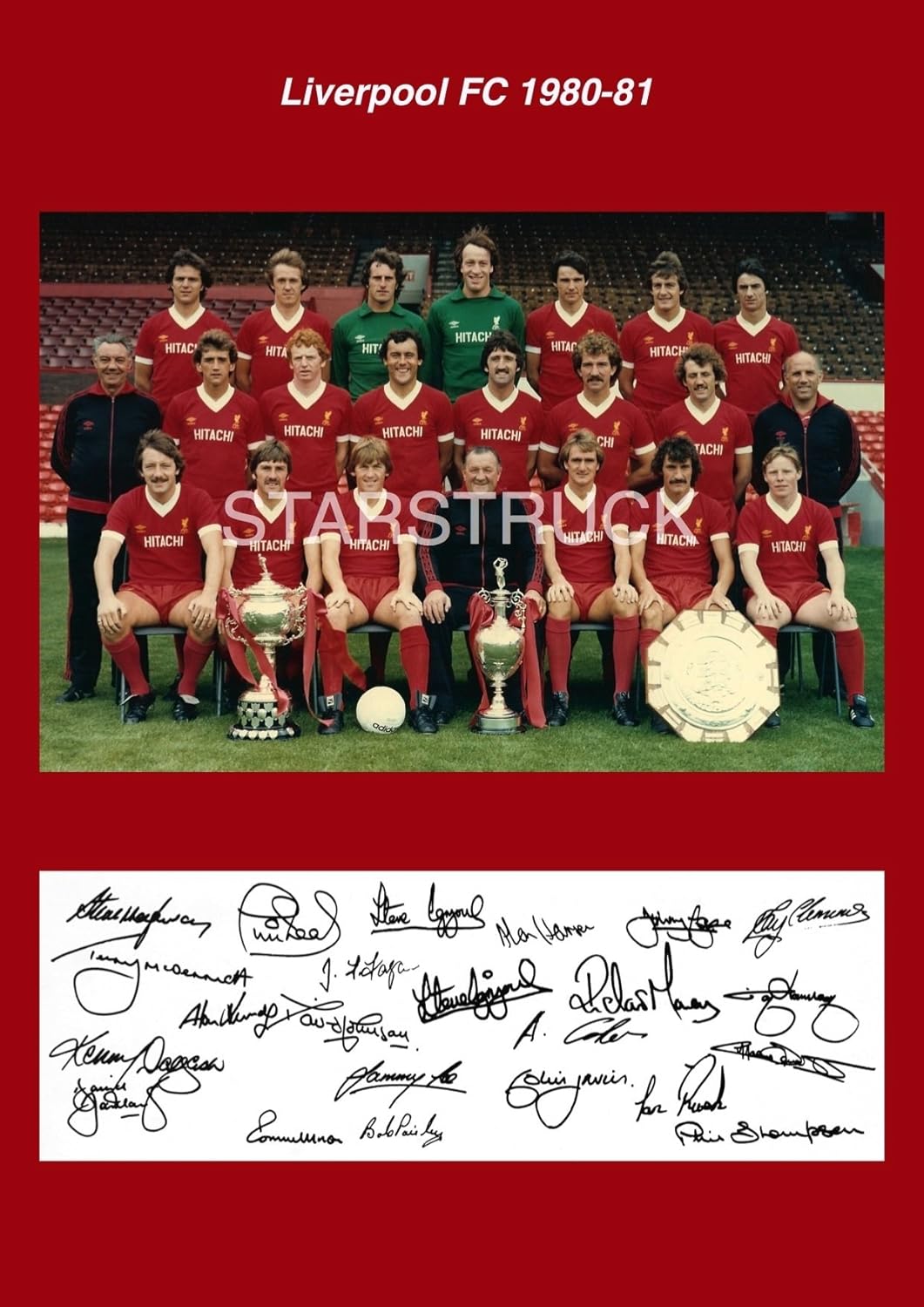 Liverpool FC 1980-81 Kenny Dalglish Bob Paisley and team Signed (Pre ...