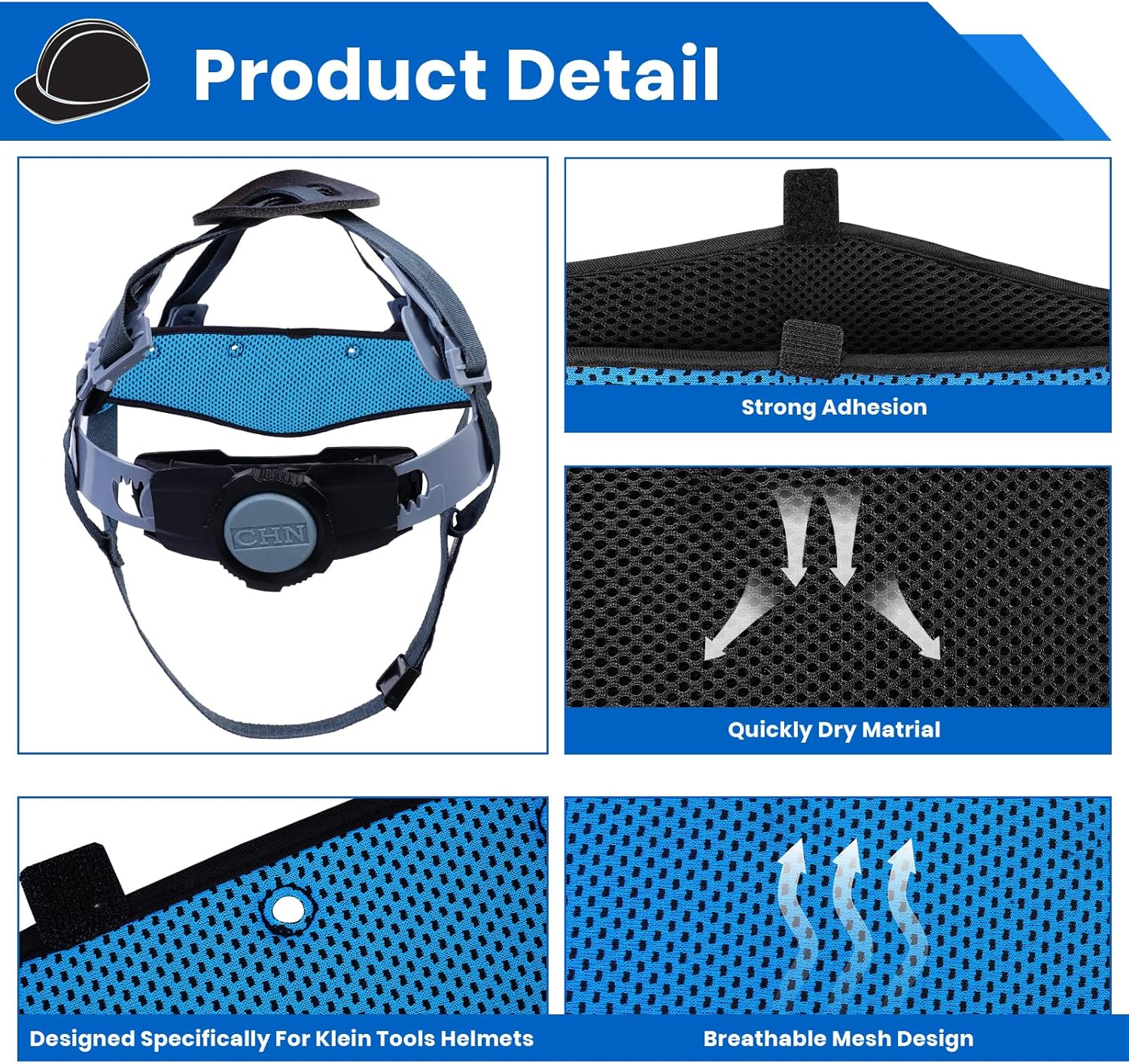 Hard Hat Sweat Bands Washable Reusable Sweatband Liners Air Cushion Hard Hat Accessories