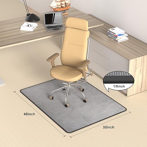 Miniatura 6 de Tapete de silla de oficina resistente para alfombra y piso de madera dura, tapete bohemio para silla de escritorio, alfombra de 36 x 48 pulgadas,
