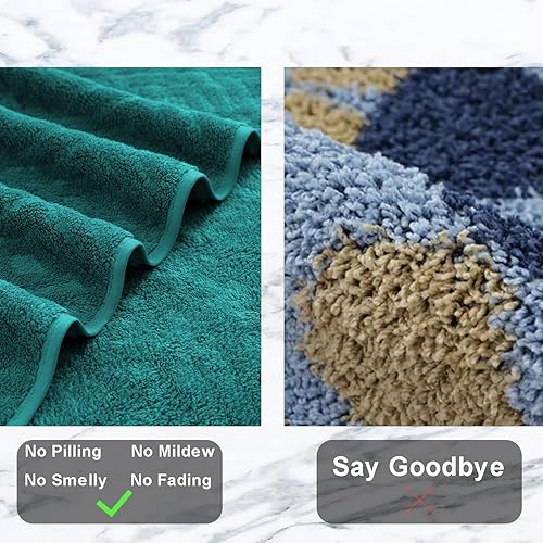 Miniatura 3 de Juego de 4 toallas de baño grandes de 35 x 70 pulgadas, toallas de baño de gran tamaño, 600 GSM, toallas ultra suaves y absorbentes para baño,