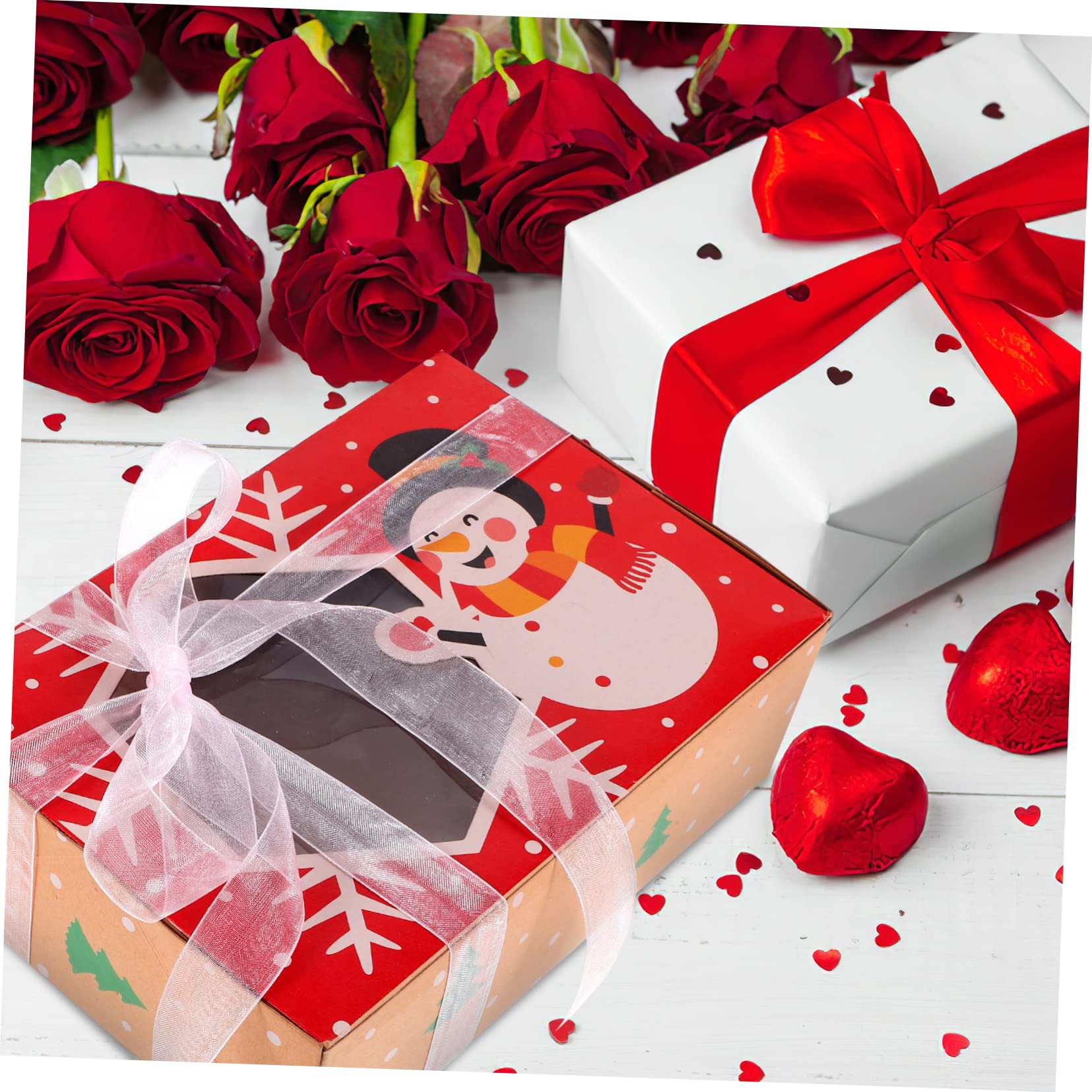 VALICLUD 2rouleaux Rubans Décoratifs Rubans Pour Emballage Cadeau Mariages Noël Et Projets De Loisirs Créatifs