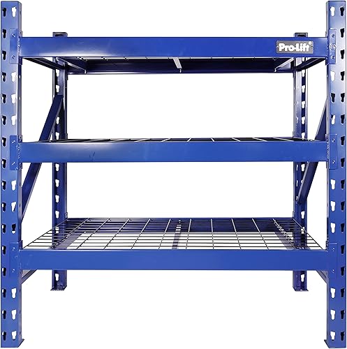 Pro-LifT Estantes de almacenamiento de garaje – Estantería de alambre de metal ajustable de 3 niveles resistente con capacidad total de 3000 libras