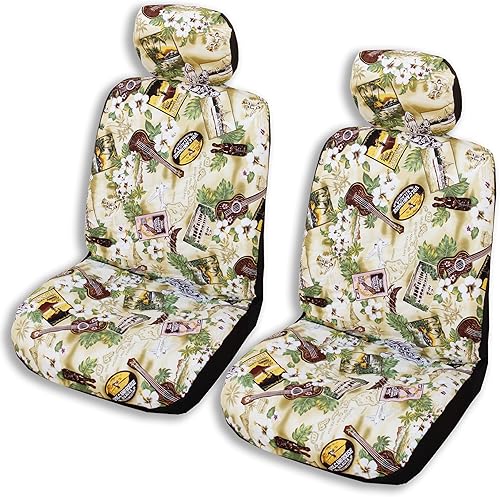 Miniatura 16 de Fundas hawaianas para asientos de coche (Tapa Gray, con airbag lateral) Tapa Gris,Aloha Honu Azul,Aloha Honu Gris,Aloha Honu Verde,Negro