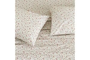 DAUAOTO Ditsy Floral 100% Cotton Twin Sheet Set | Pink Pattern Bedlinen