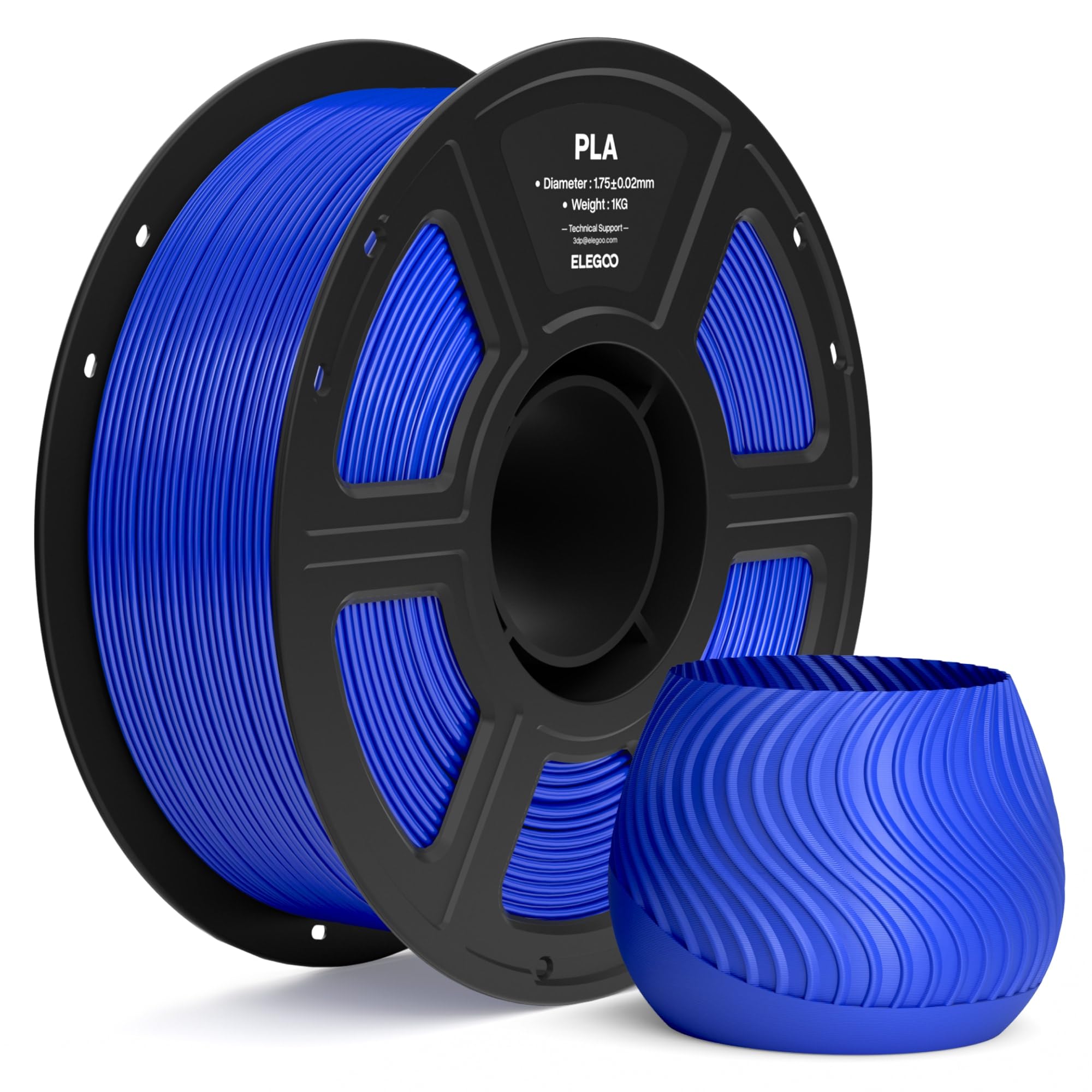 ELEGOO PLA Filament 1.75mm Dark Blue 1KG, 3D Printer Filament Dimensional Accuracy +/- 0.02mm, 1kg Spool(2.2lbs) Fit Most FDM 3D Printers-image-43