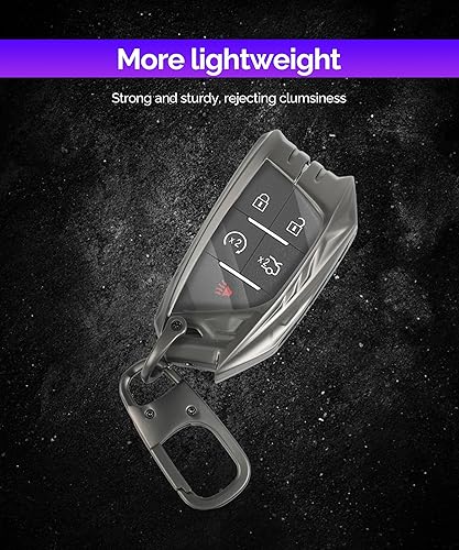 Miniatura 5 de RACOONA Llavero con llavero, funda para llave de coche de alta calidad, accesorios de automóvil, protección completa, carcasa para llaves, protector