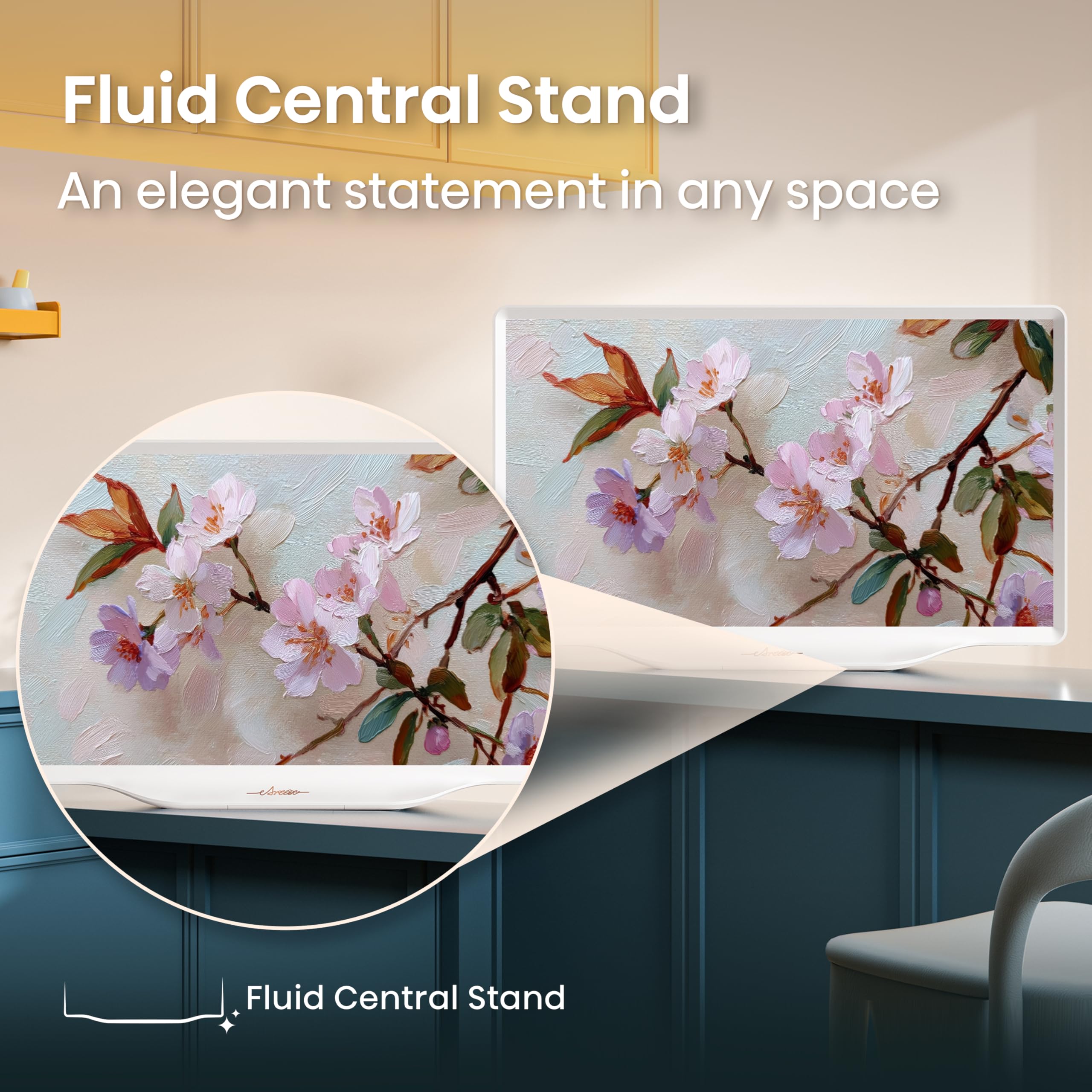 Hisense 32-Inch S5 DécoTV Series QLED FHD Smart Fire TV (32S5QF, 2025 Model) - Versatile Fit, Hi-QLED Color, Art-Inspired Design, Fluid Central Stand, DTS Virtual: X, Stream Live TV Without Cable