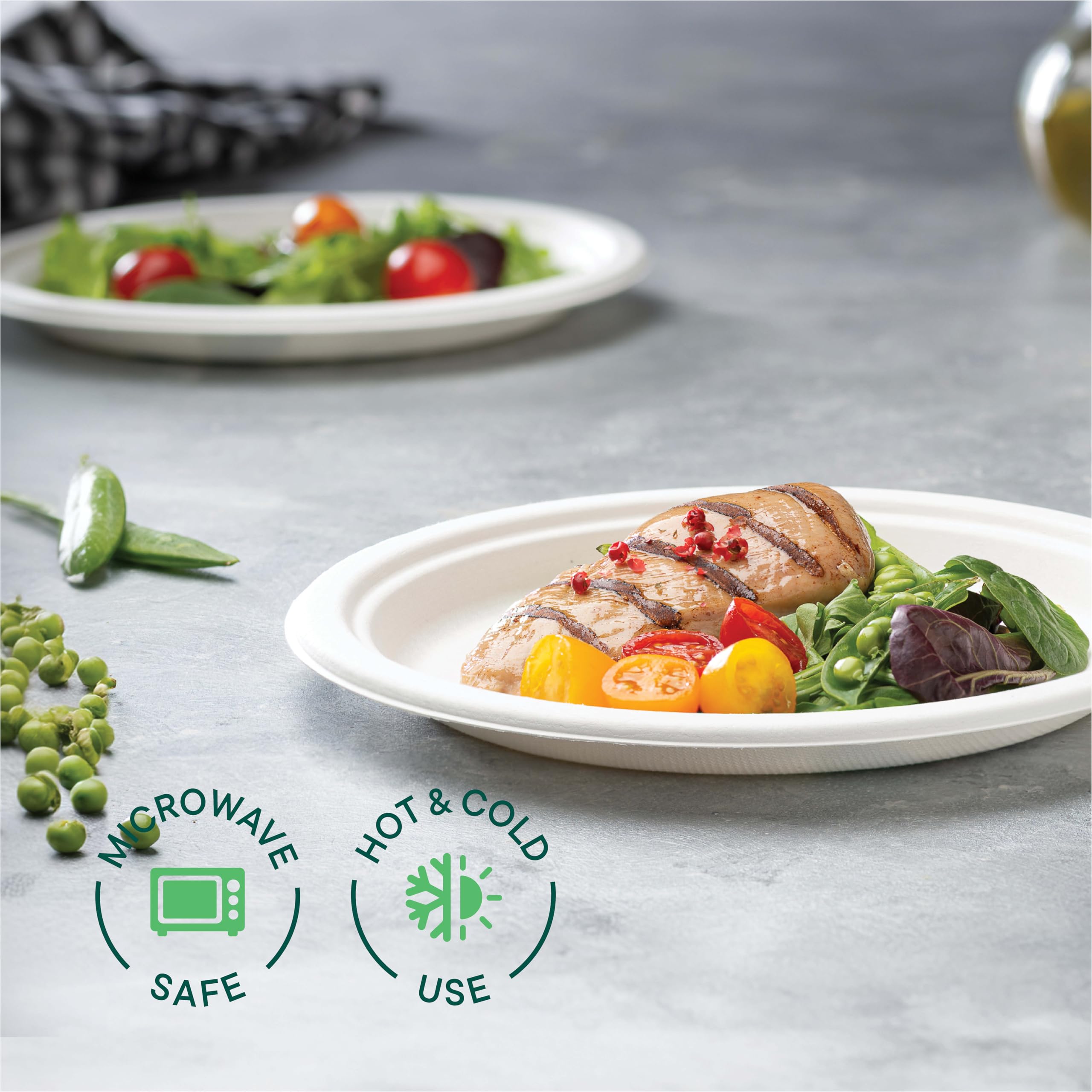 Compostable Paper Plates - 125 Pack -3