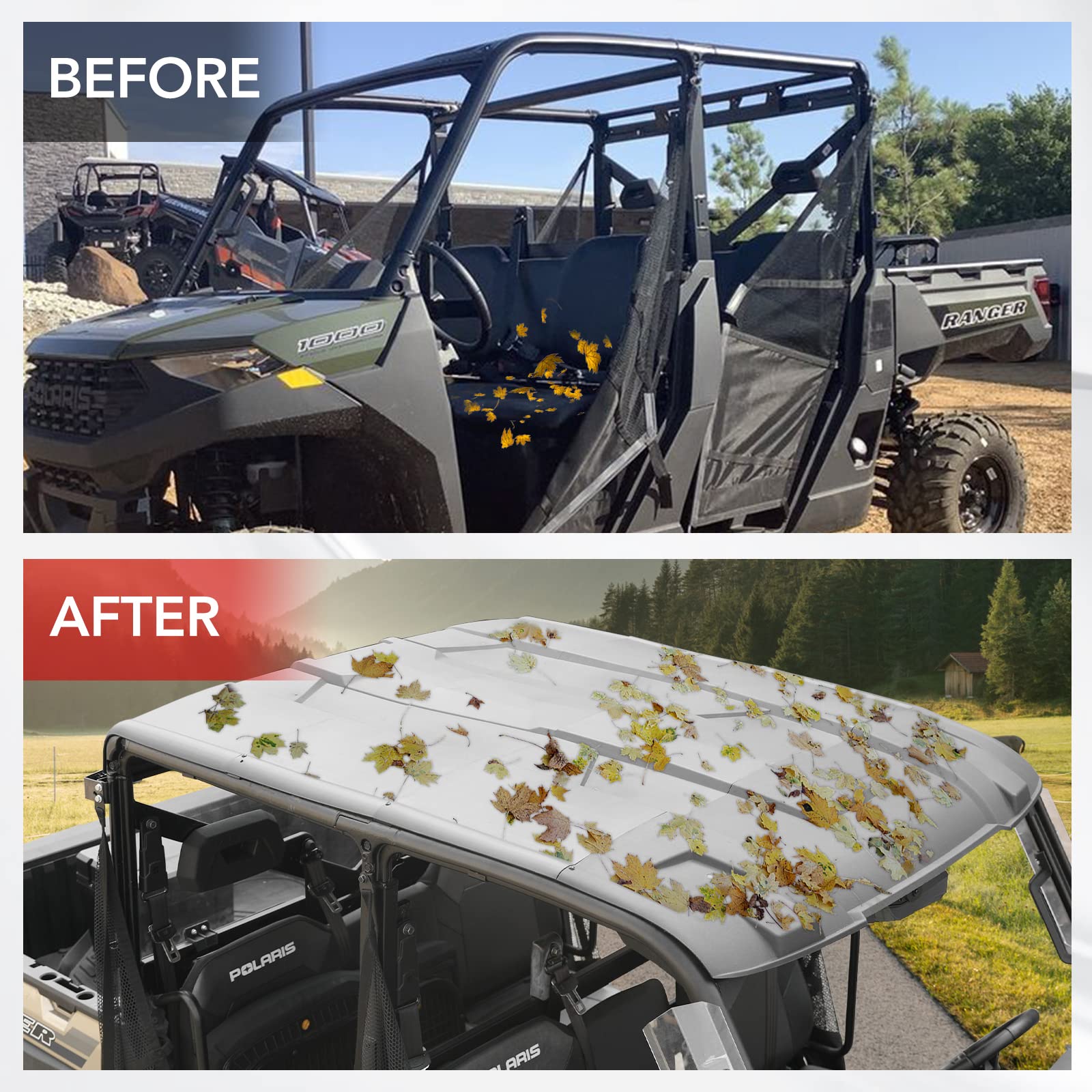 Amazon.com: HAKA TOUGH Sport Roof Top for Polaris Ranger Crew XP