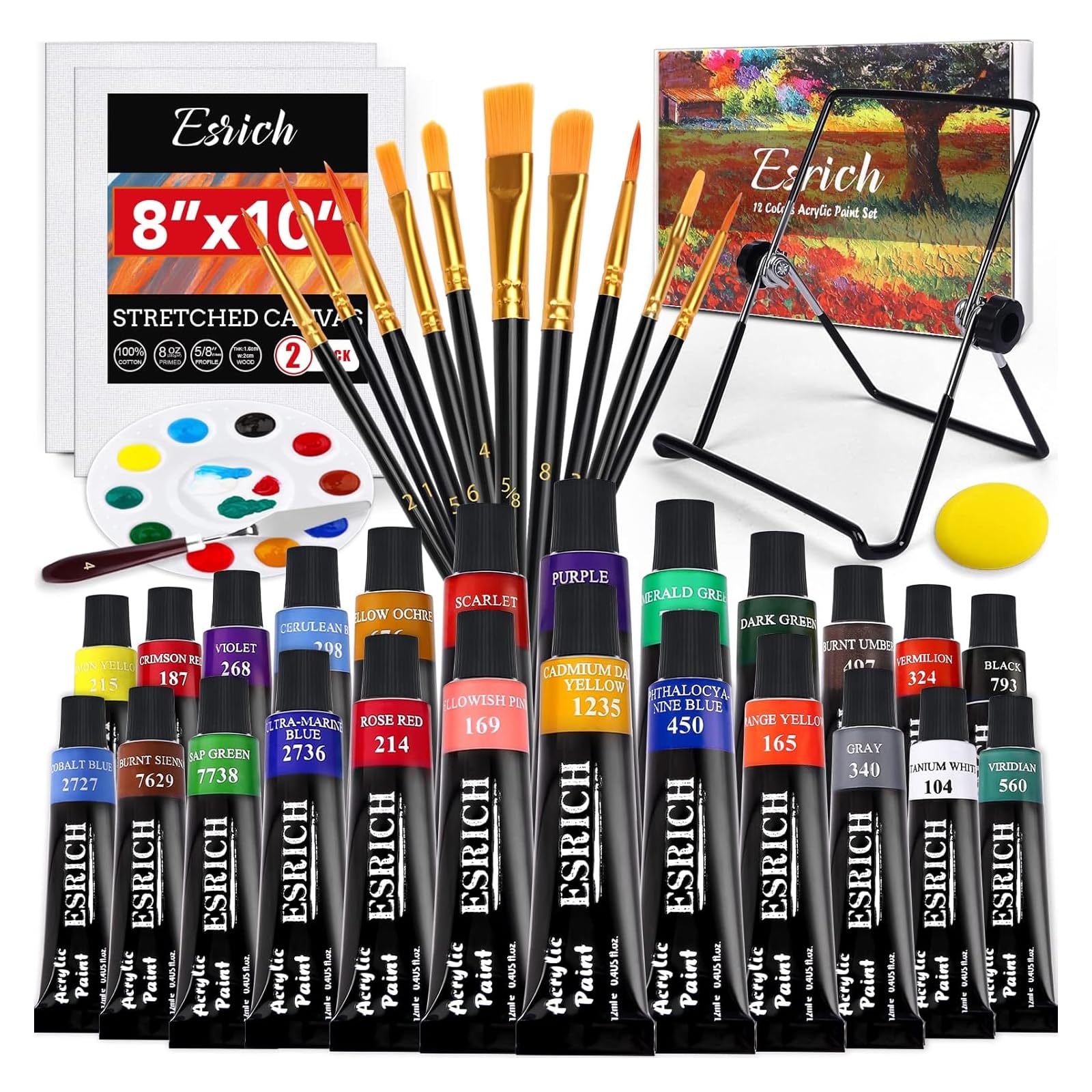 ESRICH Acrylic Paint Set - 24 Colors, Art Supplies -1