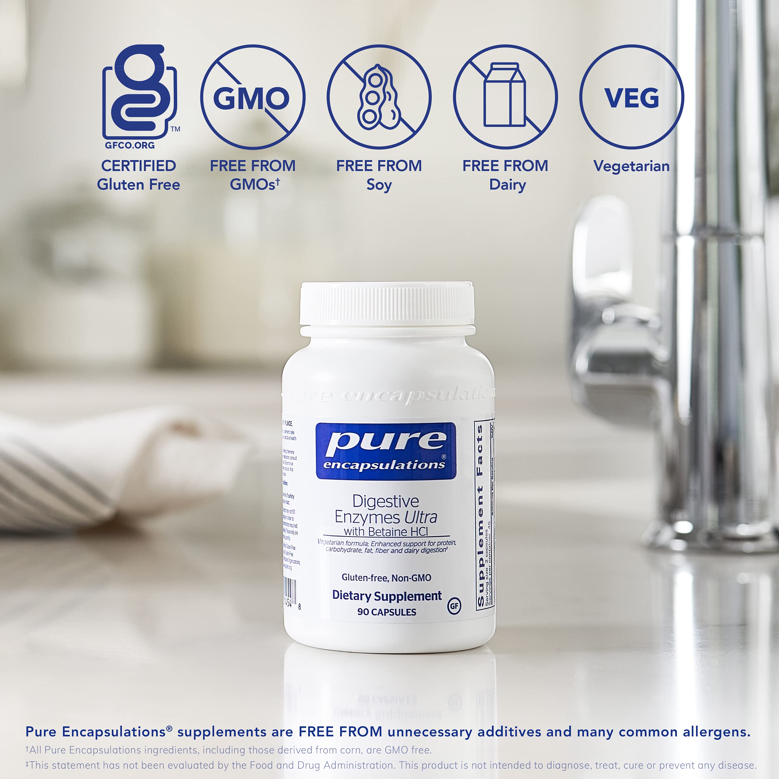 Pure Encapsulations Digestive Enzymes Ultra with Betaine HCl