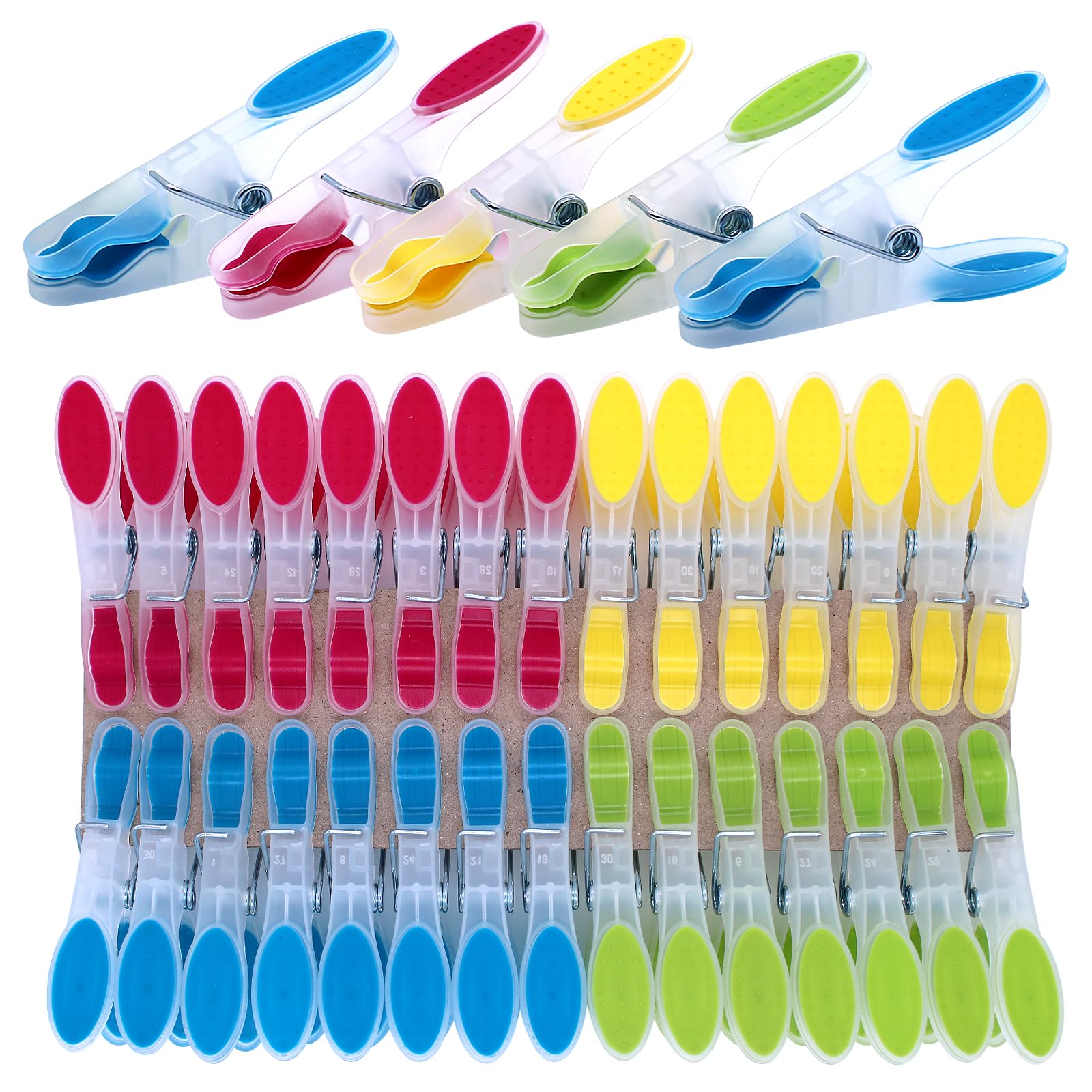 Mollette Per Bucato In Metallo Con Gomma Antiscivolo – Confezione Da 20 Colorate E Resistenti - 4