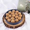 Gud Mishri Gond Ke Laddu Mishri 1Kg | Healthy Energy-Boosting Indian Sweet Made with Aata, Badam, Gond, Coconut & Desi Ghee | Sweetened with Mishri | Nutritious Traditional Ladoo | No Refined Sugar | Healthy Mithai Gift Box gallery image