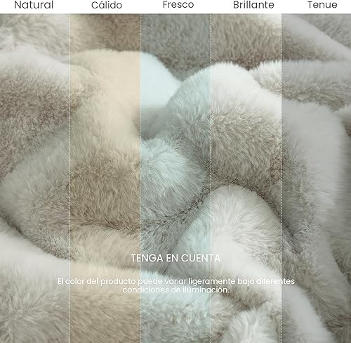 Miniatura 9 de Cozy Bliss Manta de piel sintética para sofá, acogedora manta de invierno gruesa de felpa suave para sofá, dormitorio, sala de estar, 50 x 60