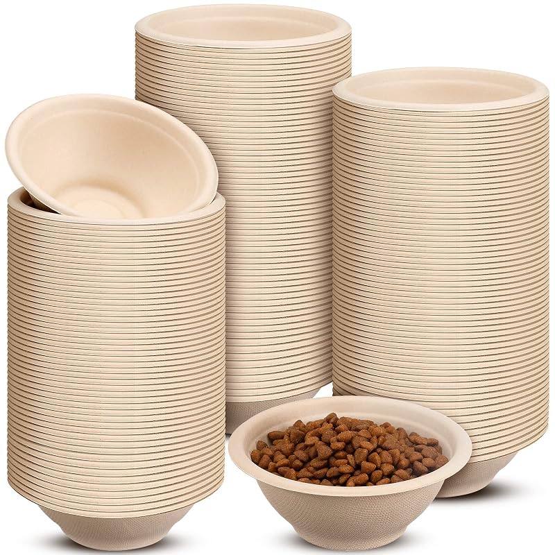 Tigelas descartáveis de papel para cães e gatos Thenshop, 200 unidades de 240 mL
