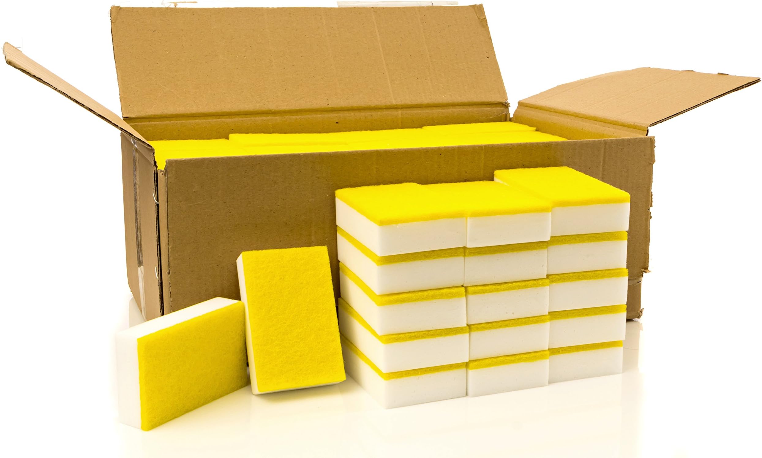 Melamine Foam Magic Eraser Abrasive Cleaning Sponge with Scouring Pad (48 Bulk Pack)