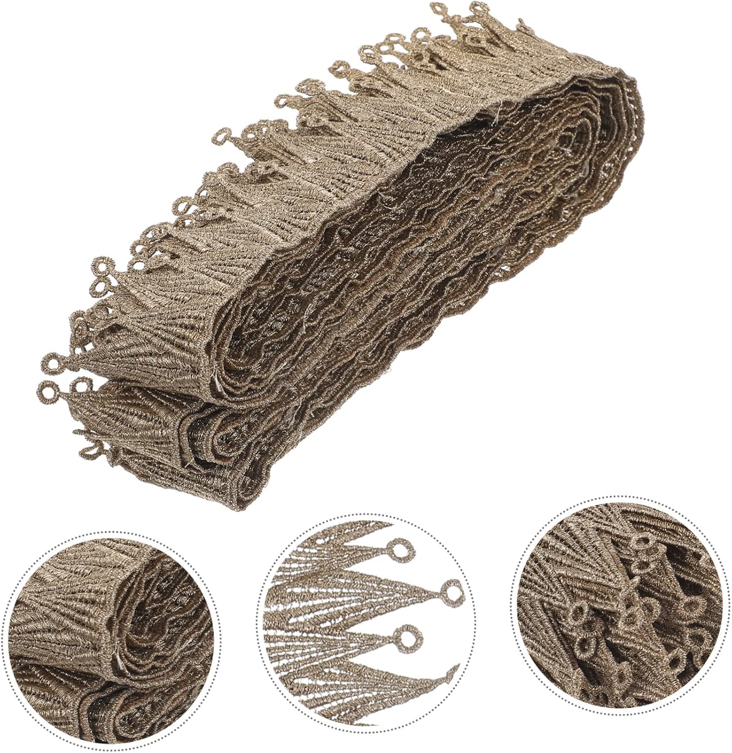 Golden Curtain Lace Trim for DIY Sewing Decorative Fringe