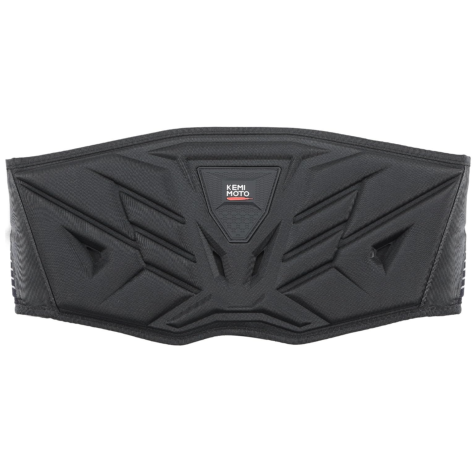 KEMIMOTO Fascia Lombare Moto Unisex, Supporto Lombare Elastica con Guscio Rigido in EVA, Cintura Lombare Traspirante Regolabile per Motociclismo, Ciclismo