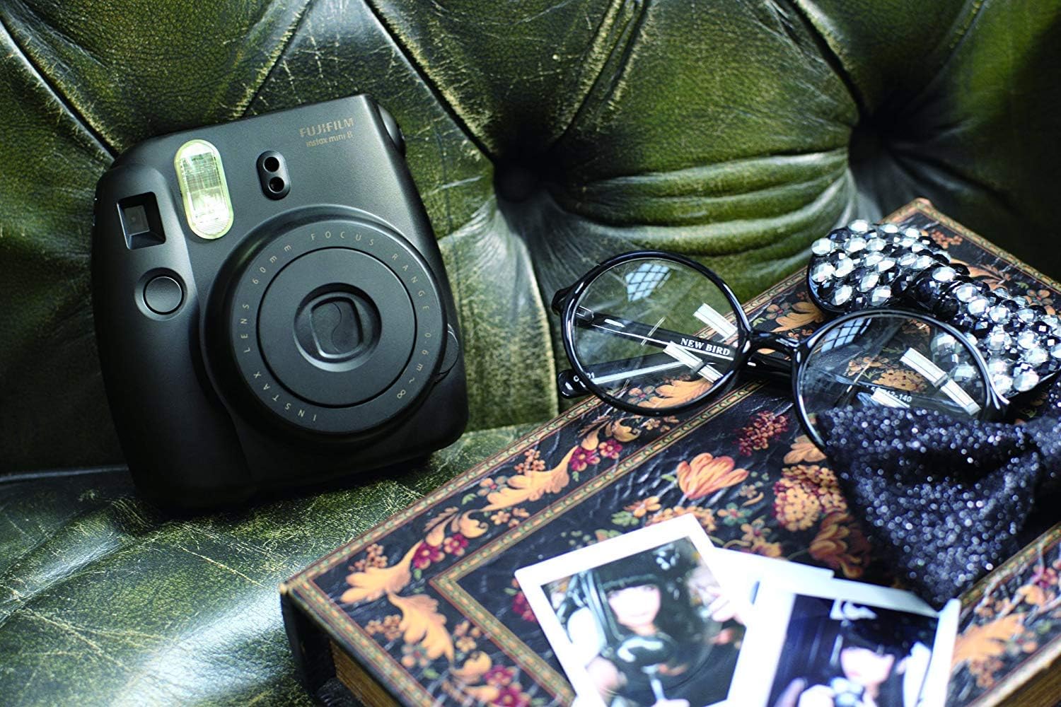 Fujifilm Instax Mini 8 Instant Film Camera (Black) (Renewed)