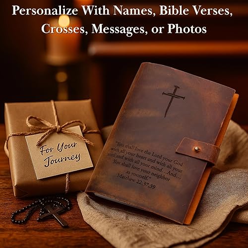 Miniatura 2 de Diario de cuero personalizado para hombres y mujeres – Cuaderno de cuero grabado hecho a mano – Diario de escritura y viaje vintage A5 recargable