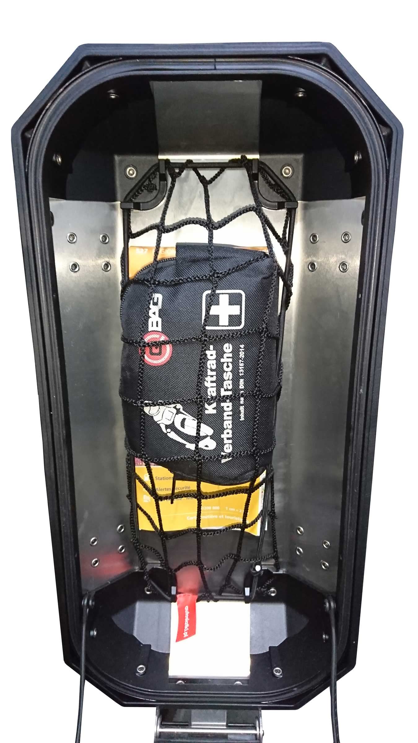 GIVI Trekker Outback 37 l y Trekker Dolomiti - Red de Maletero - Maletas Laterales - Red - Maleta de Moto - Red de Equipaje - Bolsa de Red de Maletero - Negro