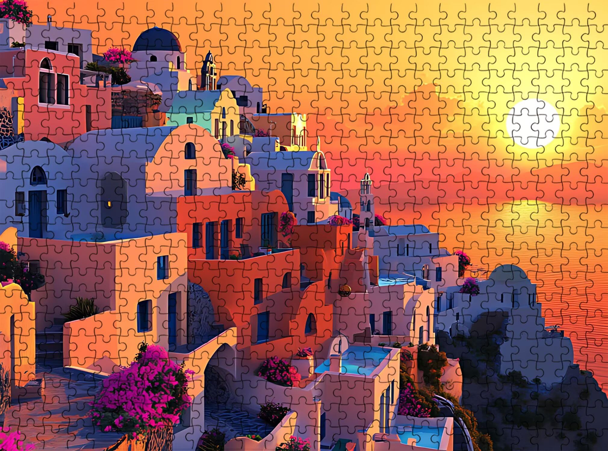 arquitectura Atardecer Puzzle de 1500 Piezas, Juego de Mesa Familiar de Madera - Rompecabezas Adultos para Toda La Familia, Rompecabezas Educativo DIY y Antiestrés - Regalo de Mujer, 87 x 57 cm f0-488