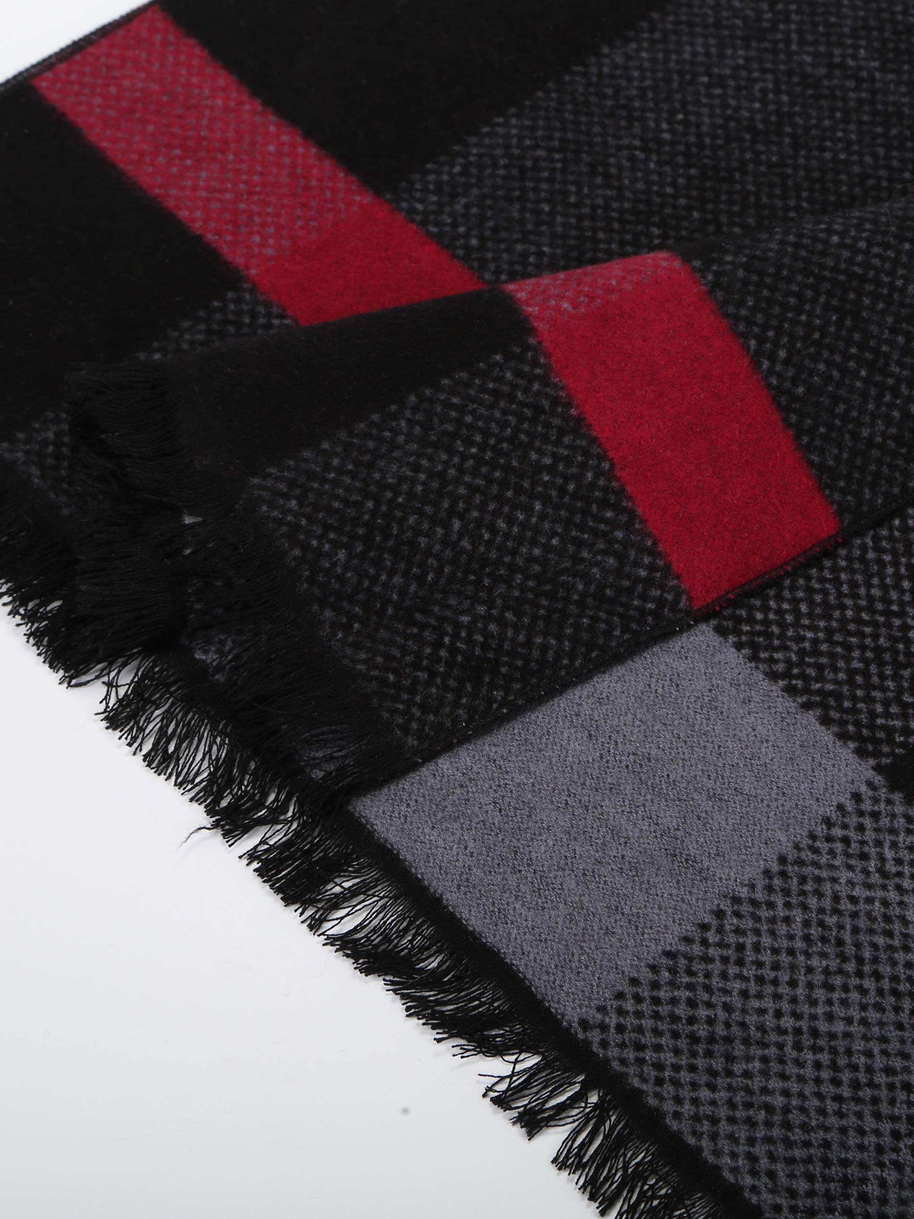Bufanda reversible de seda para hombres con efecto Velour Fleece cálido como lana