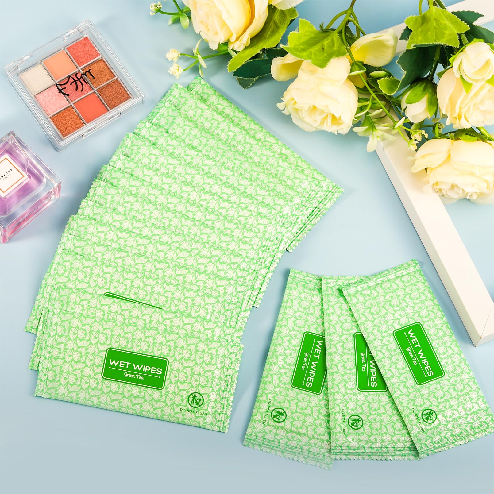 200 toallitas húmedas empaquetadas individualmente, toallitas limpiadoras personales, formato viaje, toallitas de té verde a granel para personas sin hogar, adecuadas para restaurante, boda