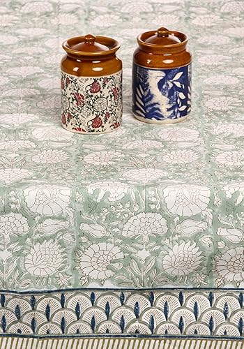 Miniatura 68 de ATOSII Amalfi - Mantel rectangular de otoño 100% algodón, bohemio, estampado a mano, para cocina, mesa de comedor, lino, decoración de otoño