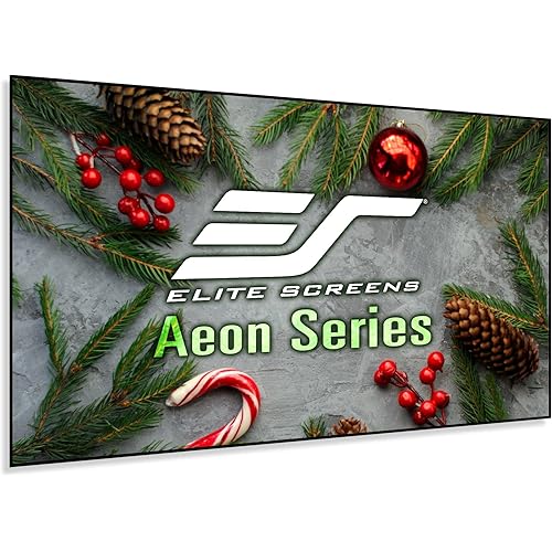 Elite Screens Aeon Series 125-Inch Projector Screen, 2.35:1 8K/4K Ultra HD Ready, Edge-Free Fixed Frame with ISF-Certified CineWhite UHD-B Projection Material for Home Theater, AR125WH2-WIDE