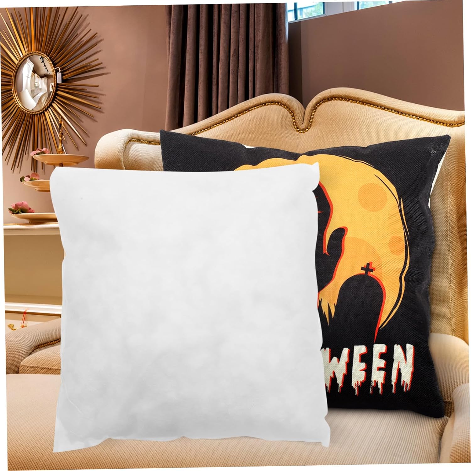 Square Throw Pillow Insert PP Cotton Cushion Filler Pad for Decorative Sofa Cushions Comfortable Stuffer for Couch Library Coffee Shop and Home Decor