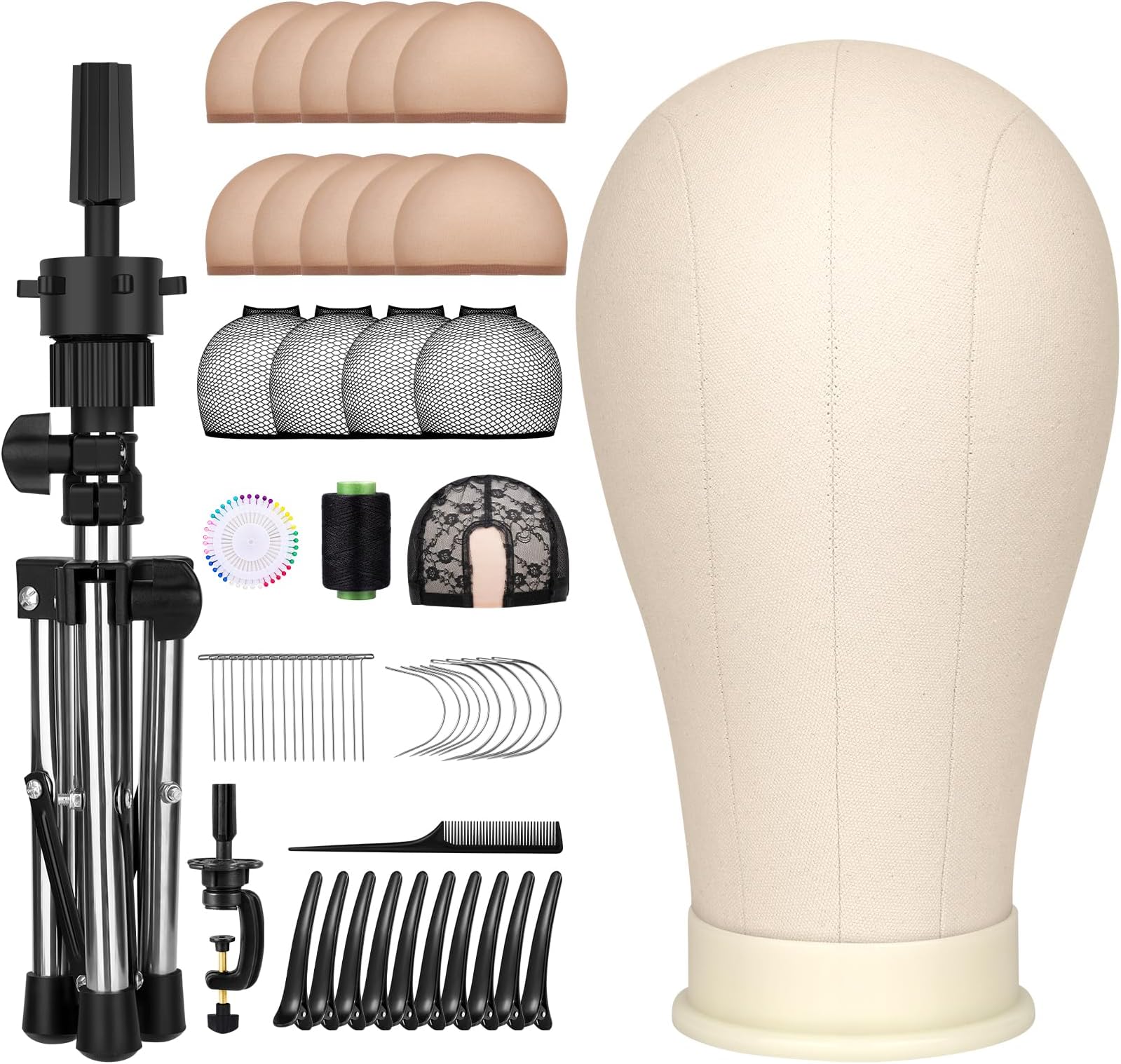 Wig Display Stand Mannequin Dummy Head Hat Cap Hair Holder Folding Stable Tool - Foto 11