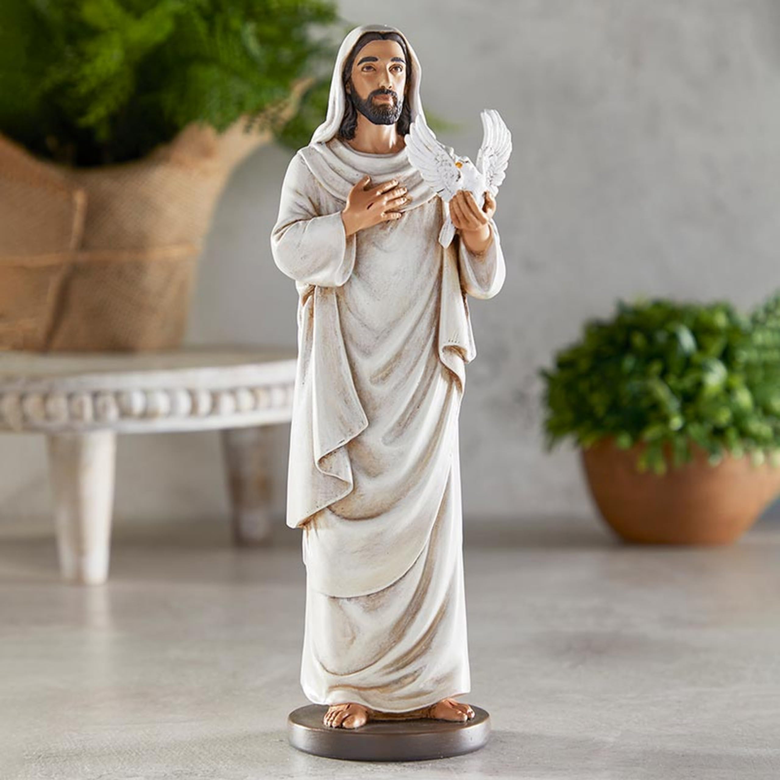 Creative Brands J0115 Receive The Holy Spirit Toscana Heykeli, 22,6 cm Yükseklik, Reçine