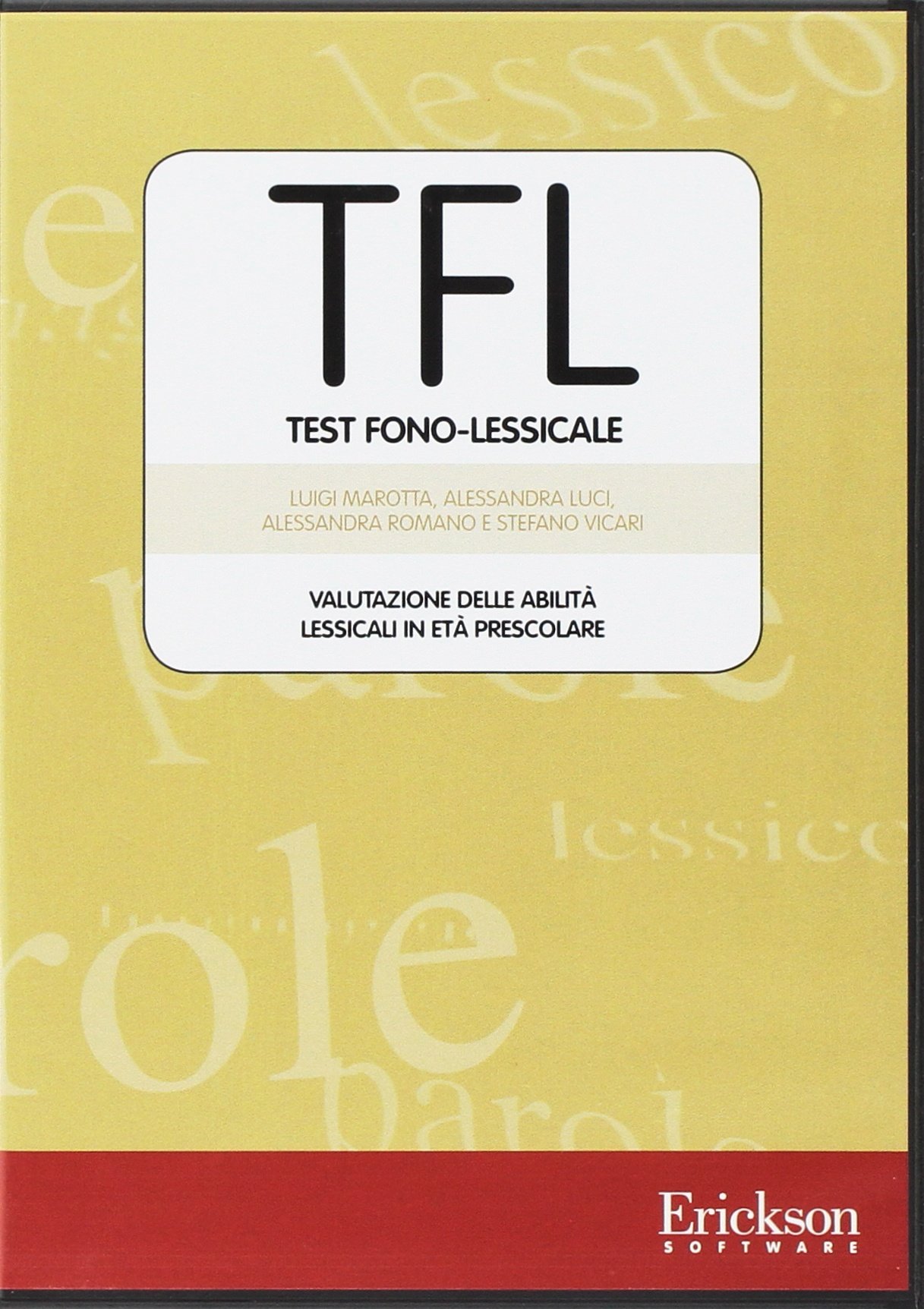 TFL test fono-lessicale. Valutazione delle abilità lessicali in età prescolare. CD-ROM