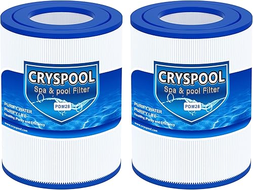 Cryspool PDM28 Filtro compatible con filtro de spa Aqua Crest PDM28 461273, Dream Maker, cartucho de filtro de spa de 28 pies cuadrados, paquete de 2