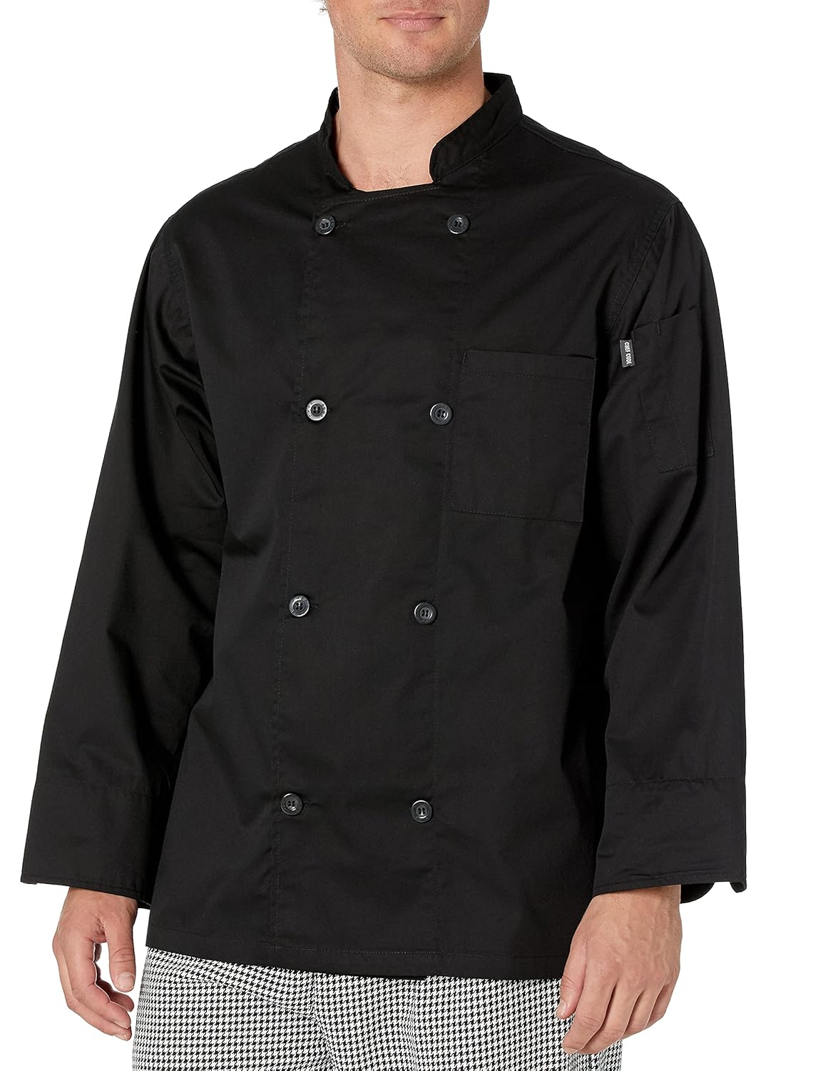 Chef Code Men's 8 Pearl Button Chef Coat, Black, S Amazon.in Clothing & Accessories