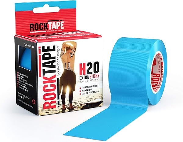 Rocktape Kinesiology Tape for Athletes, Water Resistant, Reduce Pain and Injury Recovery, 180% Elastic Stretch - 5