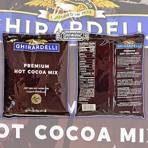 Miniatura 3 de Ghirardelli - Mezcla de cacao caliente prémium de 2 libras a granel, bolsa de 2 libras de mezcla de cacao caliente instantáneo Ghirardelli Premium