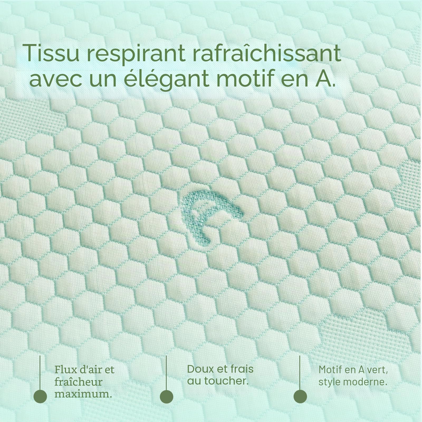 ACCURATEX Oreiller rafraîchissant mémoire de Forme Lot de 2, 40×60 cm