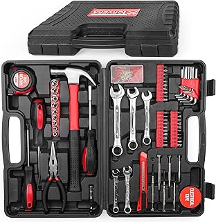 148-Piece Household Tool Kit with Sturdy Case – Premium Home Repair Tool...